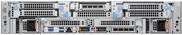 This image shows the Rear I/O configurations for R770 system.