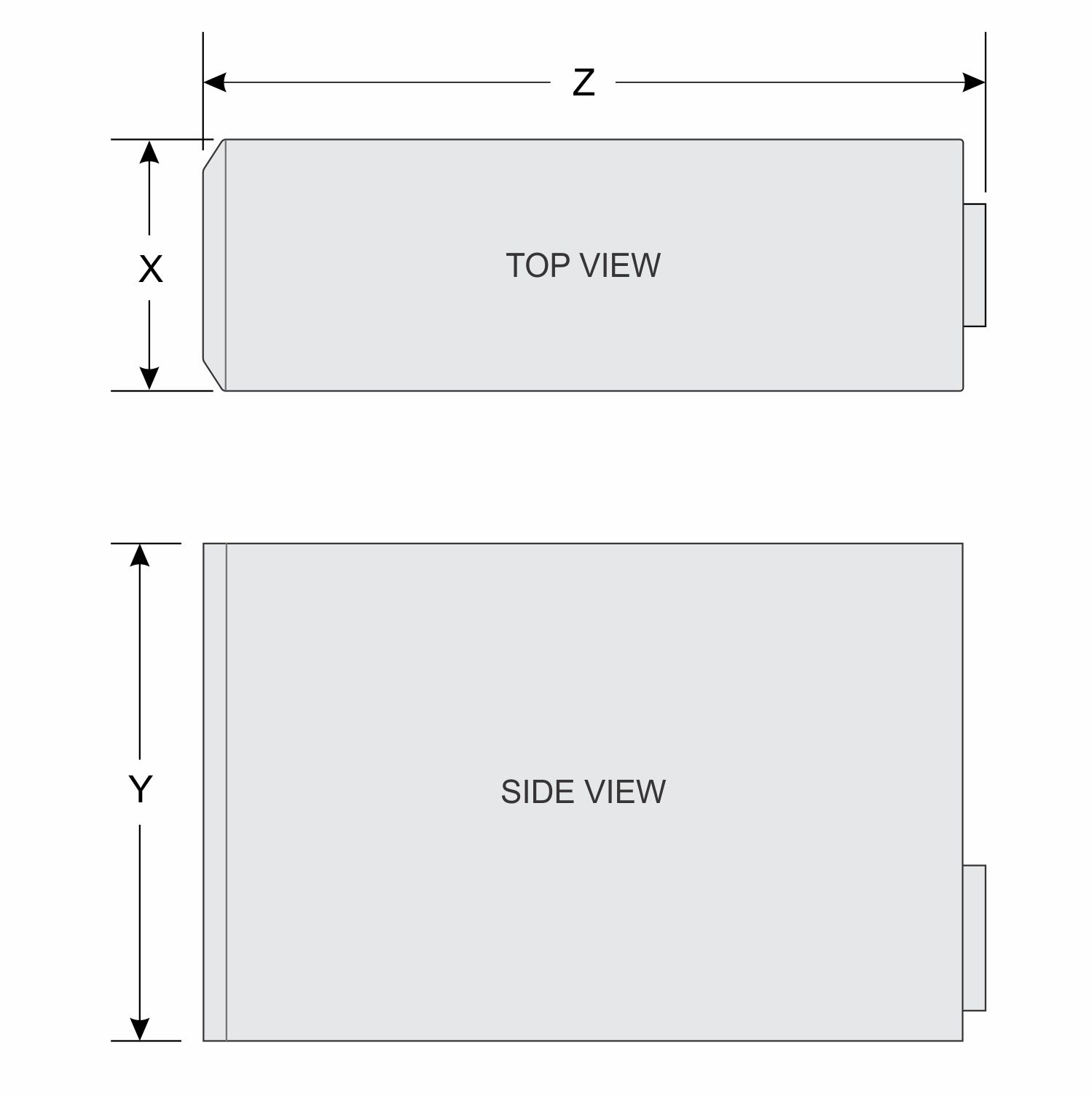 This figure shows the chassis dimensions of PowerEdge T30 system .