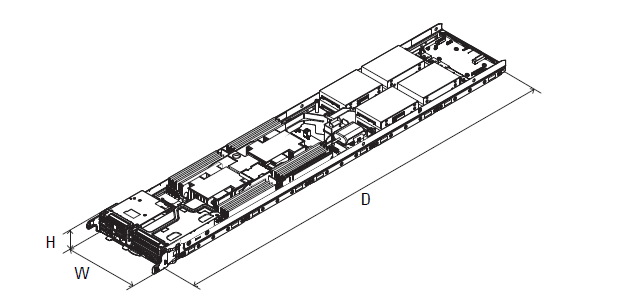 This image shows the DSS 9630 dimensions.