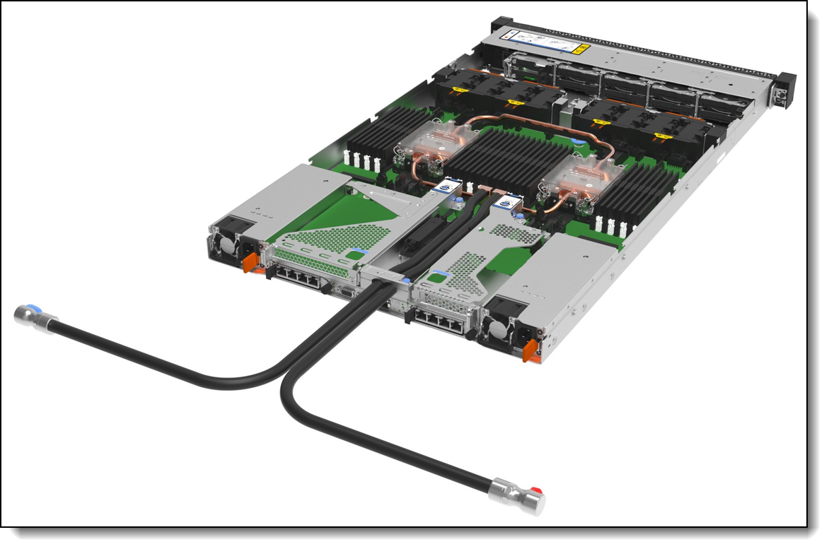 Lenovo Neptune Processor DWC Module installed in the SR630 V4