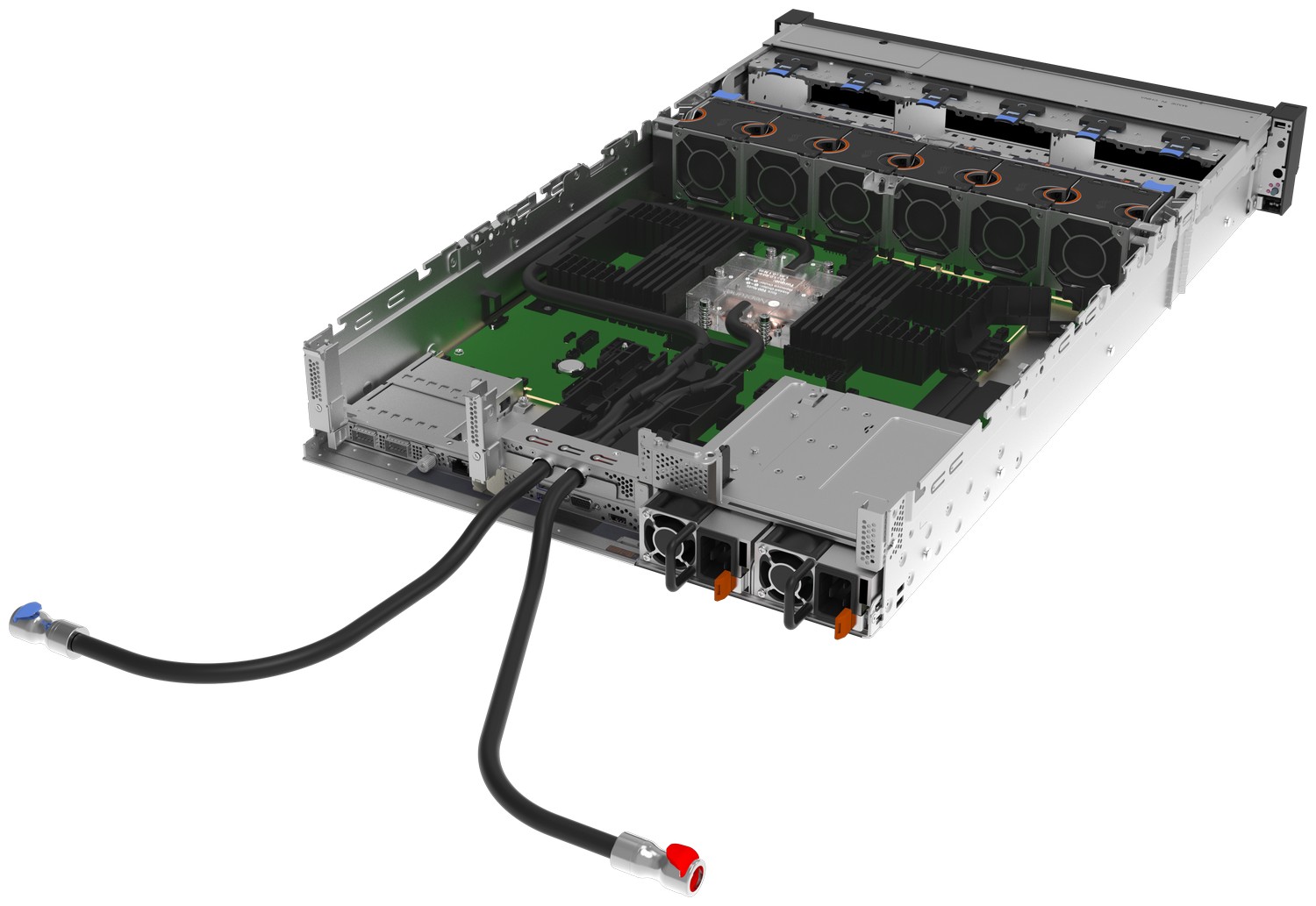 Lenovo Neptune Processor DWC Module installed in the SR655 V3