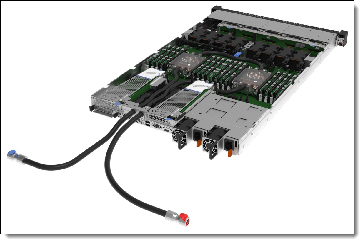 Lenovo Neptune Processor DWC Module installed in the SR645 V3
