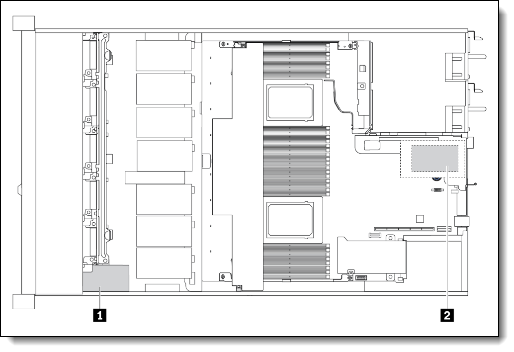 Location of the supercaps in the SR645 V3
