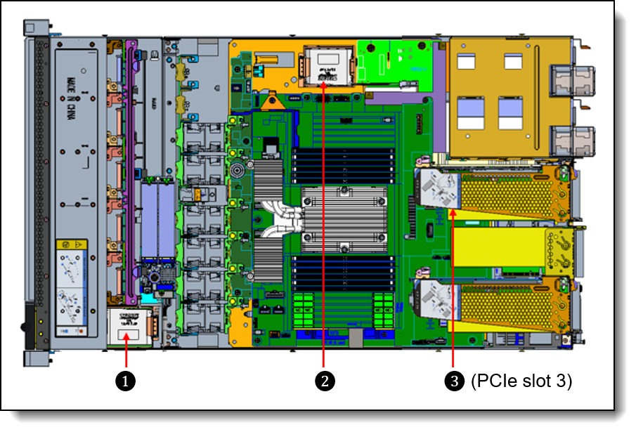 Location of the supercaps in the SR635 V3