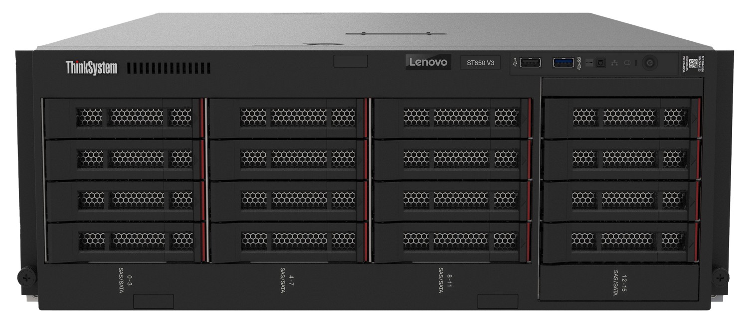 ThinkSystem ST650 V3 with Rack Conversion Kit installed