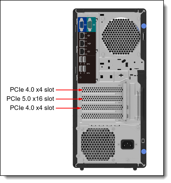 ThinkSystem ST50 V3 PCIe slots