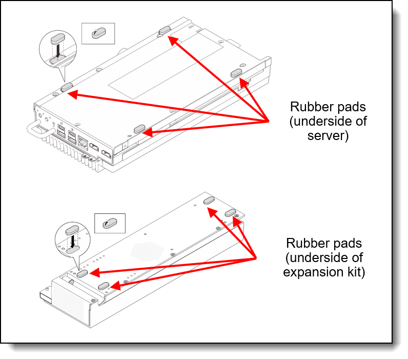 SE100 and expansion kit with Rubber Feet option