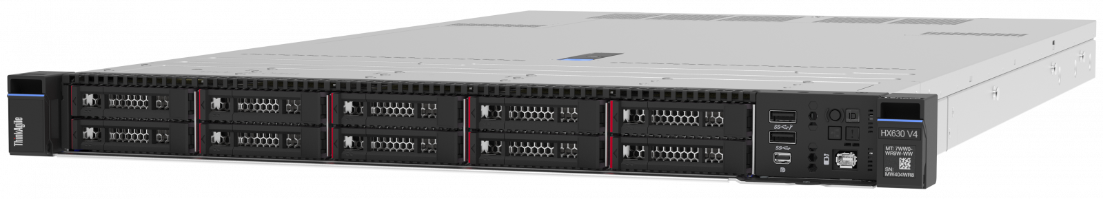 Lenovo ThinkAgile HX630 V4 system with 2.5-inch drive bays