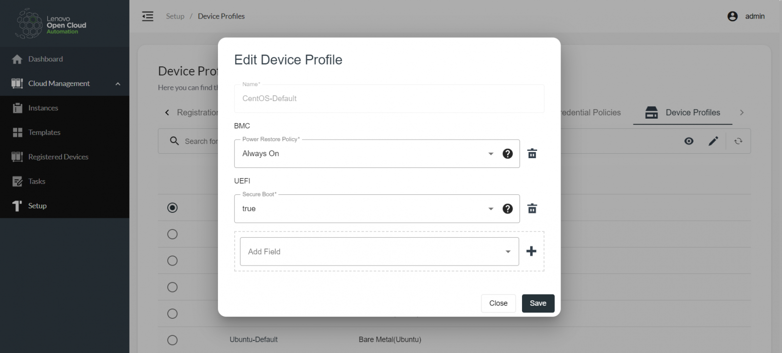 Device Profile editing