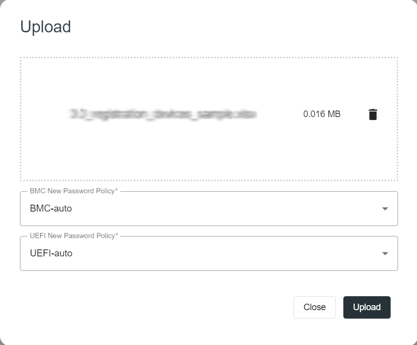 Bulk upload for IP-based server on-boarding