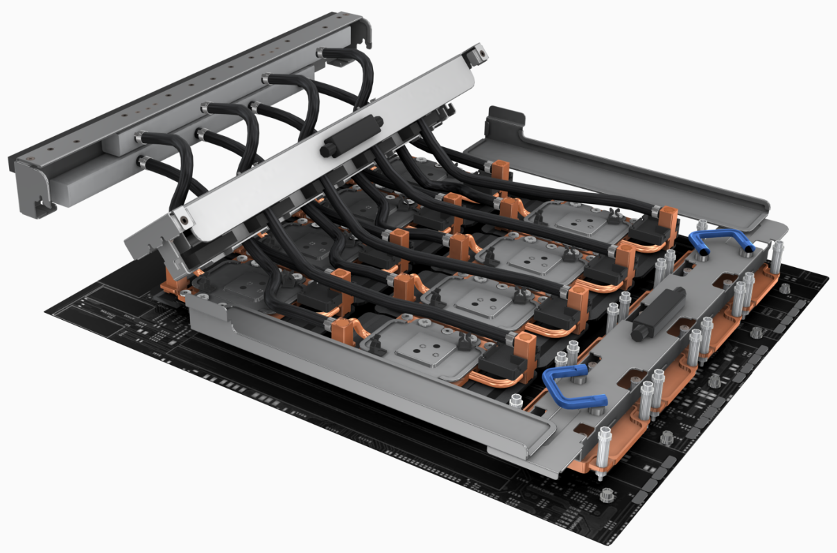 ThinkSystem NVIDIA HGX B200 1000W 180GB 8-GPU Liquid-Cooled Board in the ThinkSystem SR780a V3 server