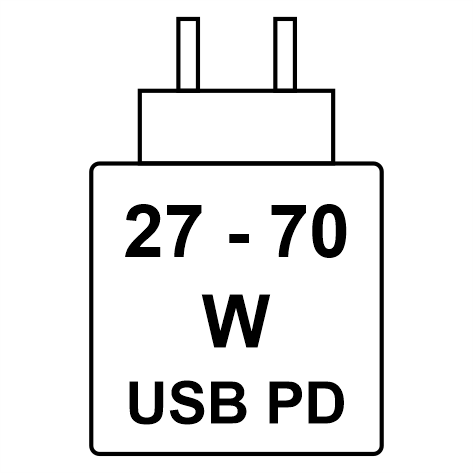 Pictogram for power charging requirements