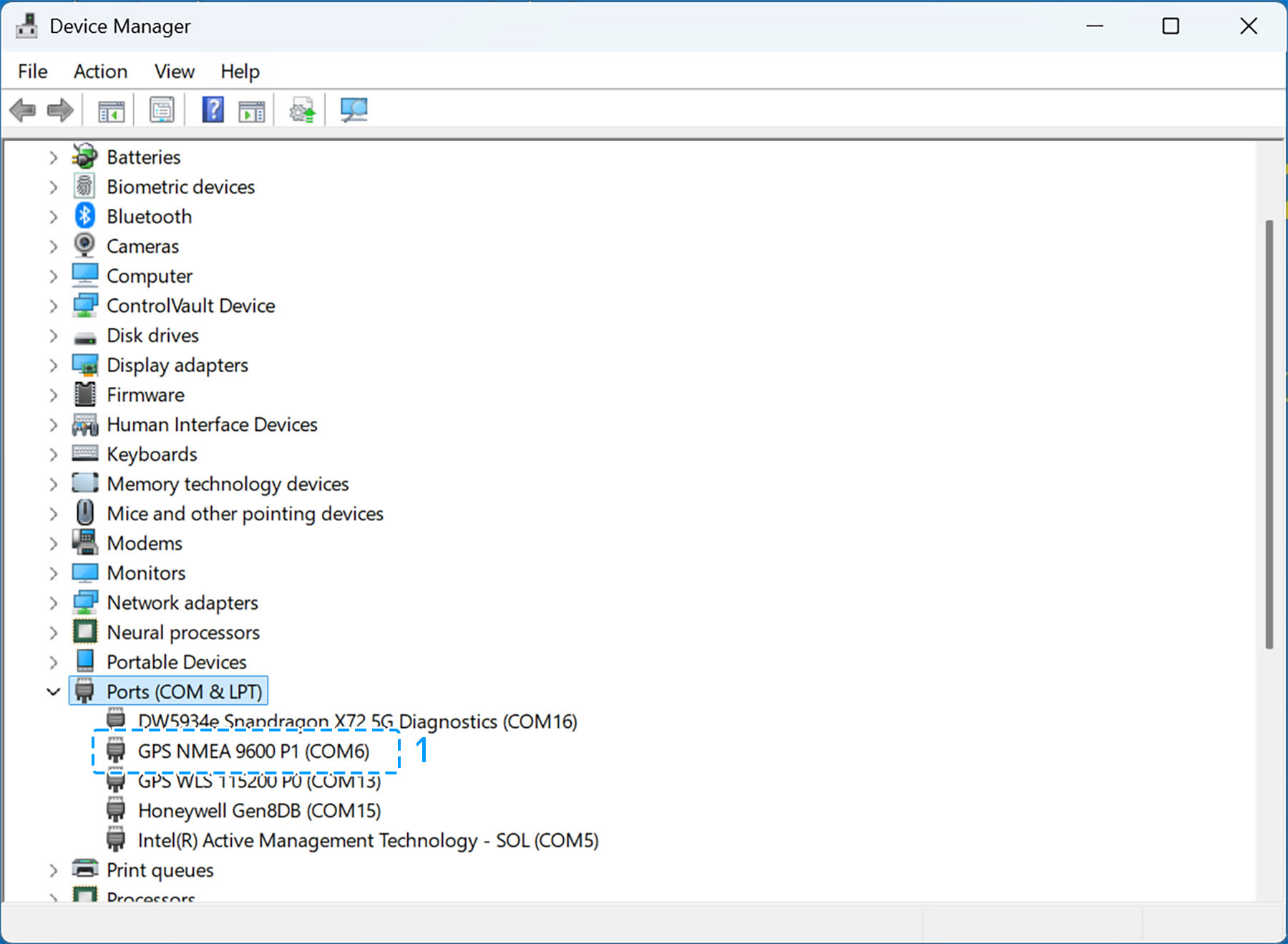 Device manager - Ports (COM & LPT)