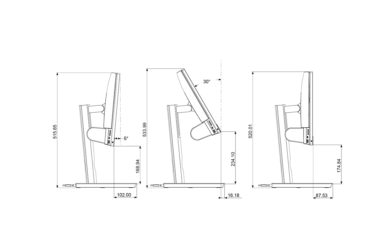 OptiPlex 3280 All-in-One—Height Adjustable Stand with Optical Disk Drive
