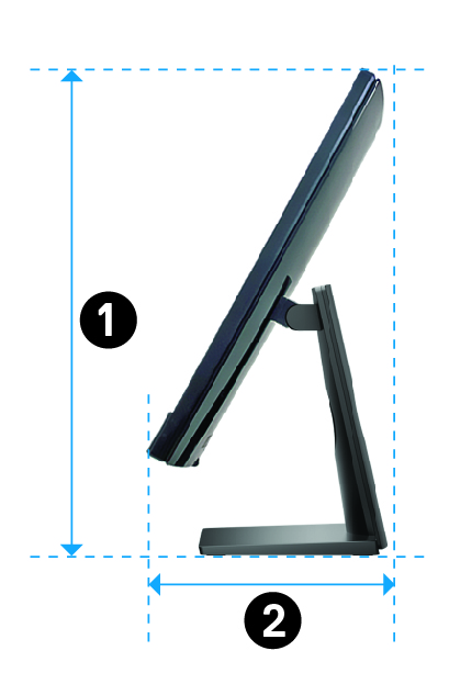 Image: System dimensions of your with a pedestal stand