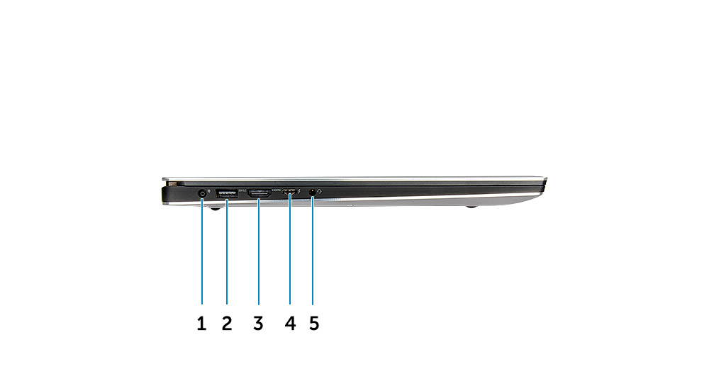 Figure displaying left view of the computer.