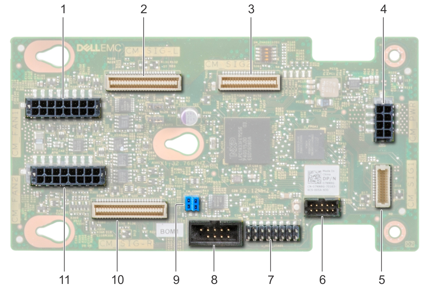 This image shows the chassis management board