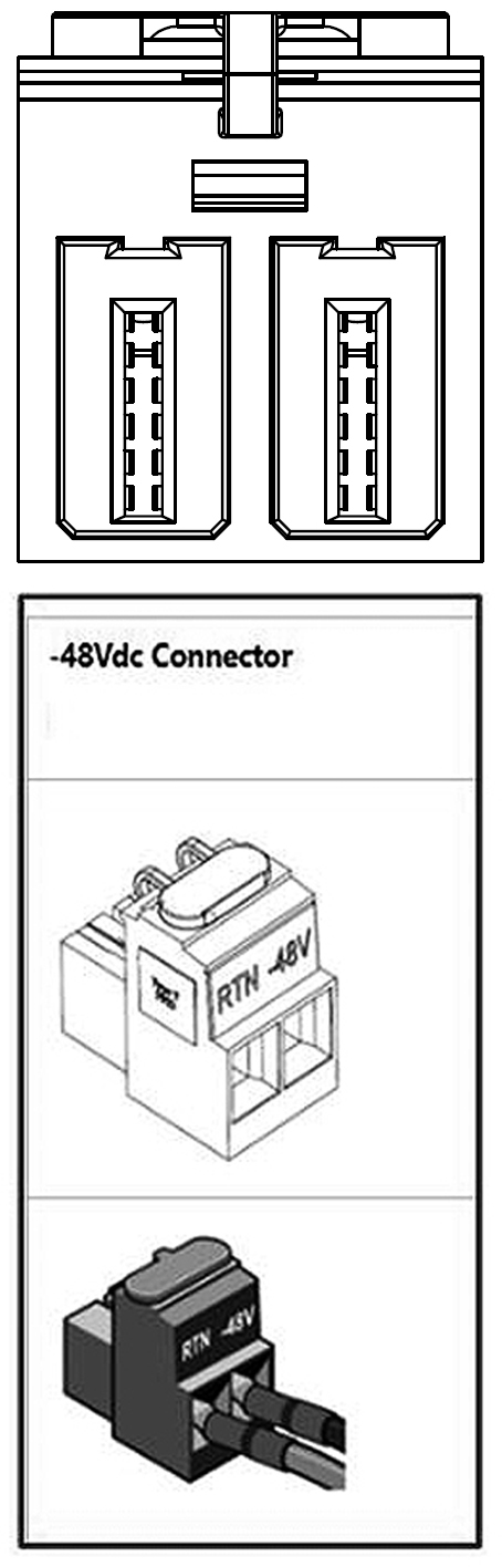 this image shows the -48Vdc connector