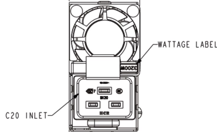 This image shows list of PSU inlet connector