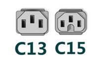This image shows the AC PSU power cords