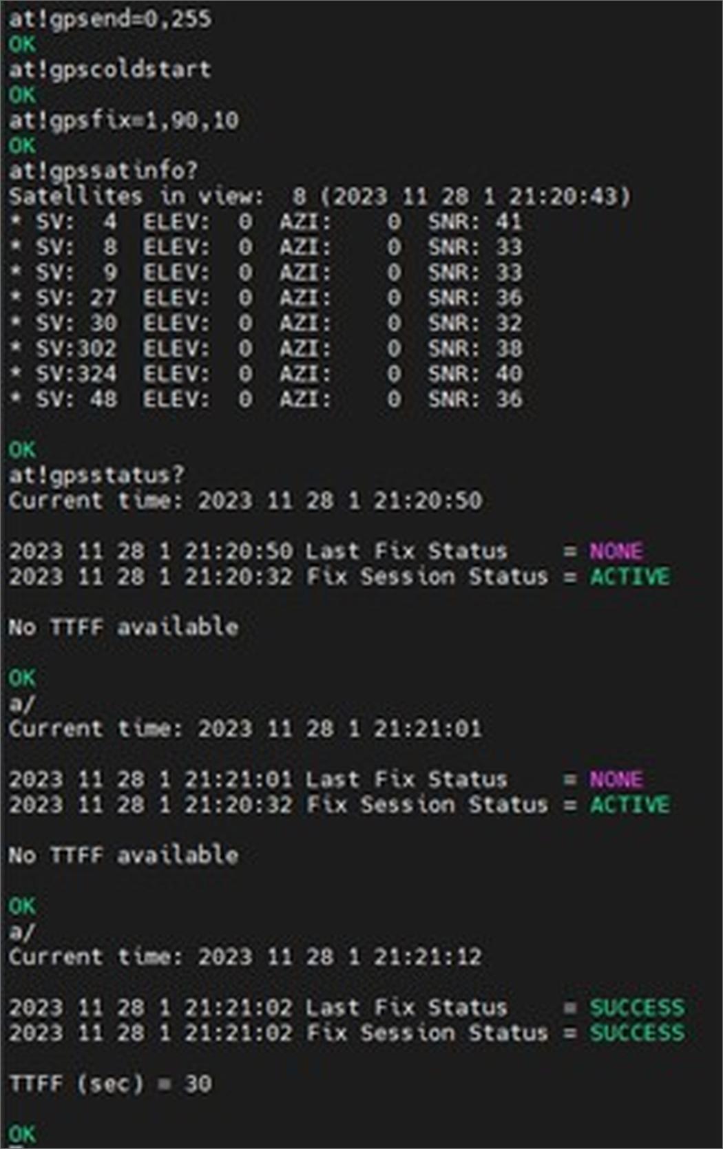 GPS position fix query