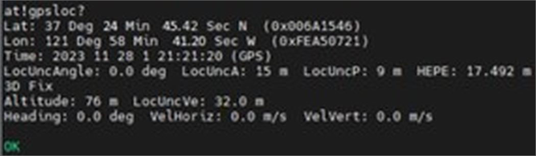 3d GPS position fix