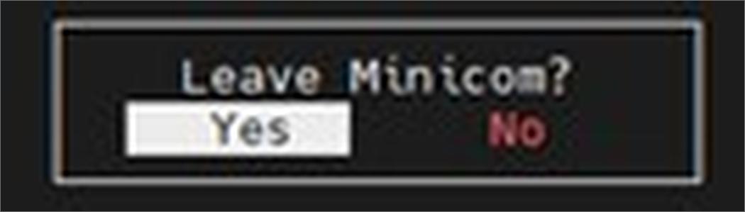 Exit minicom