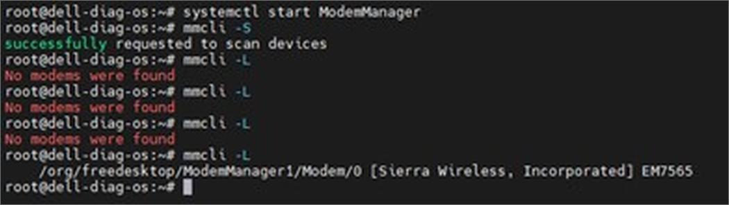 Restart modem manager
