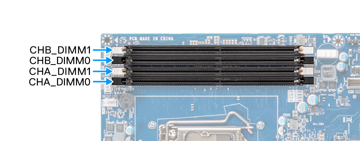Memory slots call outs