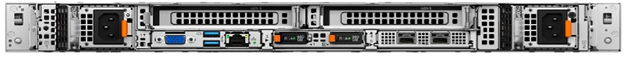 This image shows the Rear I/O configurations for R670 system.