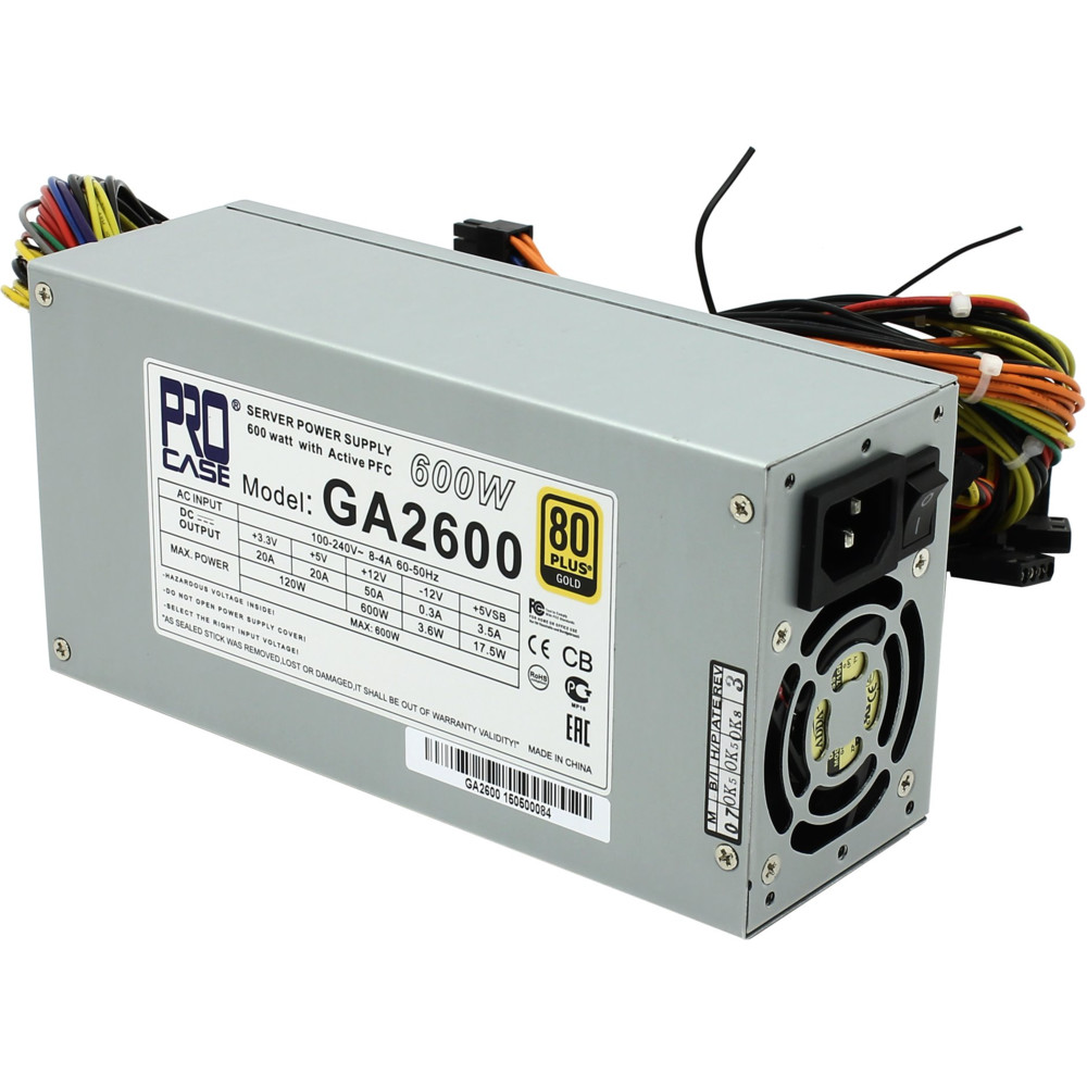 Блок питания Procase GA2600 600W - миниатюра 2
