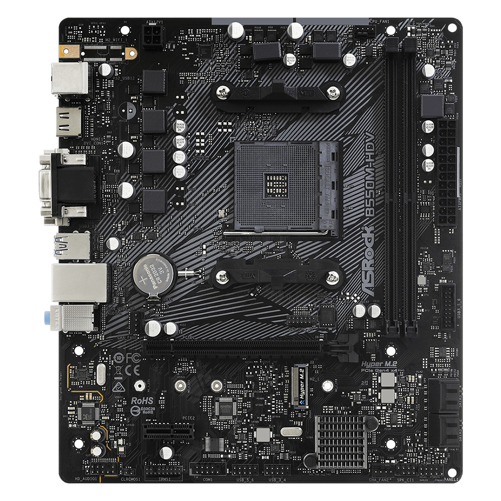Материнская плата ASRock B550M-HDV DDR4 Micro-ATX, AMD AM4 - миниатюра 6