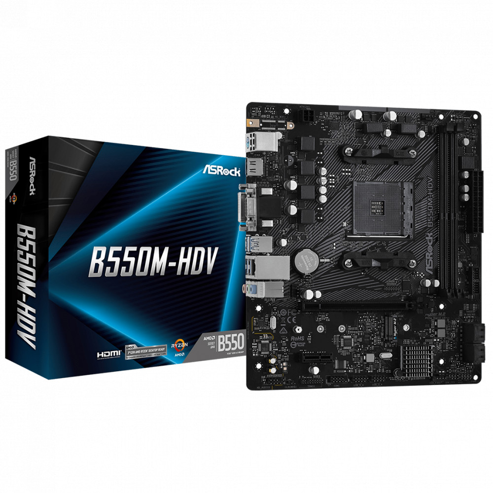 Материнская плата ASRock B550M-HDV DDR4 Micro-ATX, AMD AM4 - миниатюра 10