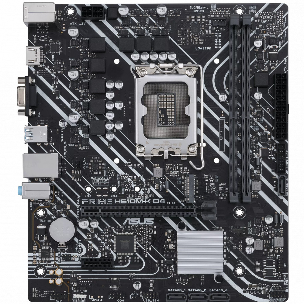 Материнская плата Asus PRIME H610M-K D4 PRIME H610M-K D4 / 90MB1A10-M0EAY0 Micro-ATX, LGA 1700 - миниатюра 6