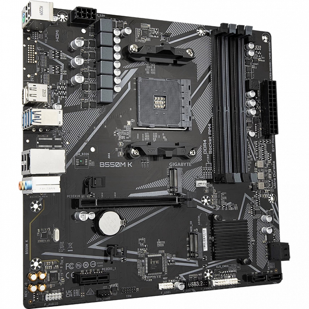 Материнская плата Gigabyte B550M K DDR4 Micro-ATX, AMD AM4 - миниатюра 7