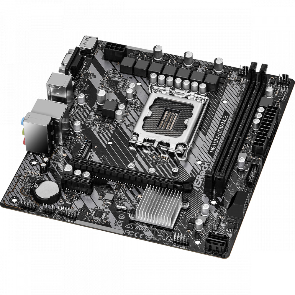 Материнская плата ASRock H610M-HDV/M.2 R2.0 DDR4 Micro-ATX, LGA 1700 - миниатюра 7