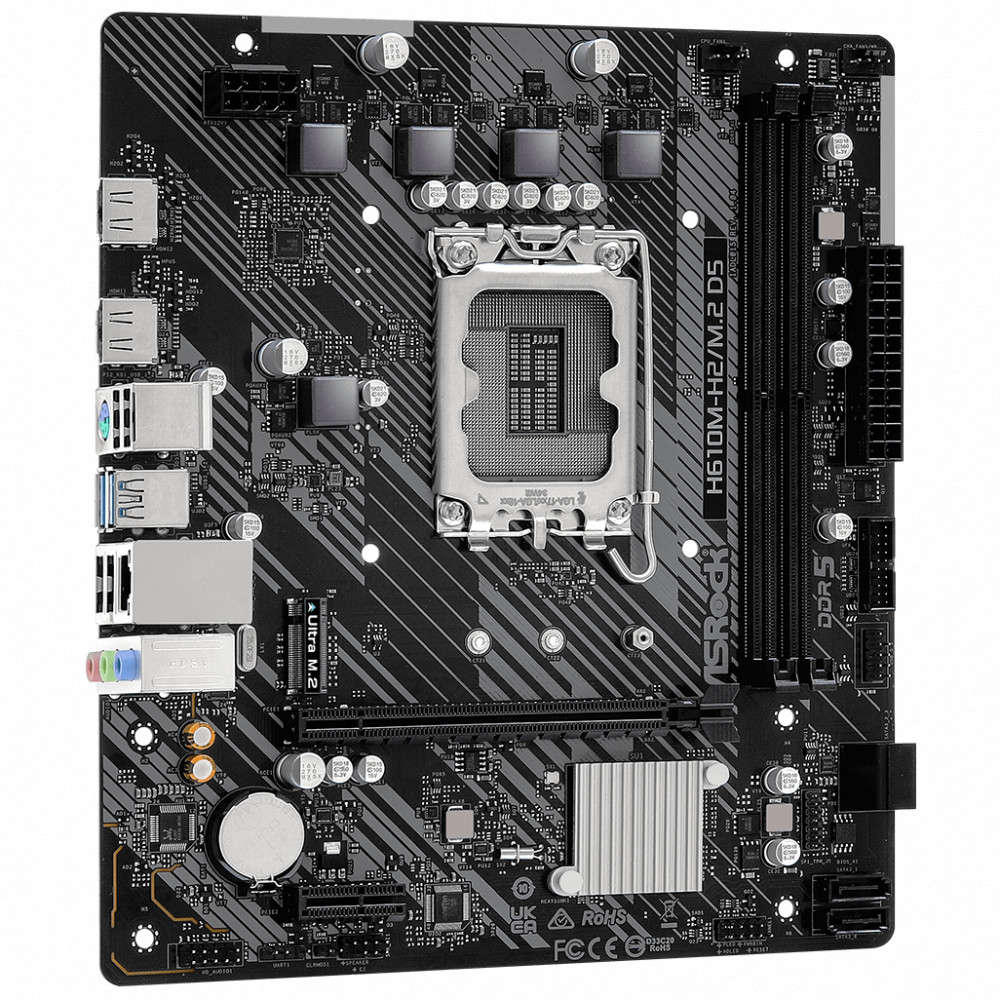 Материнская плата ASRock H610M-H2/M.2 D5 DDR5 Micro-ATX, LGA 1700 - миниатюра 8