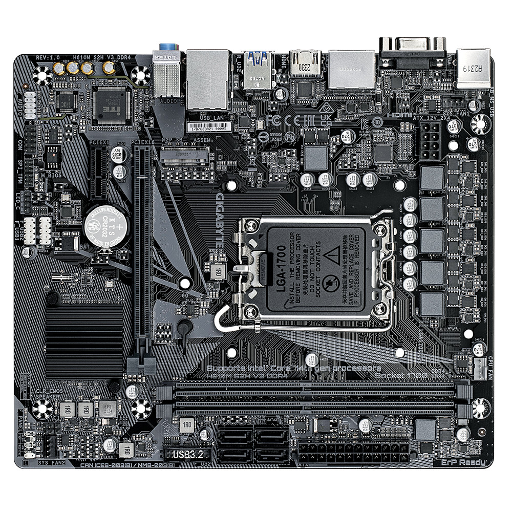 Материнская плата Gigabyte H610M S2H V3 DDR4 rev. 1.0 Micro-ATX, LGA 1700 - миниатюра 6