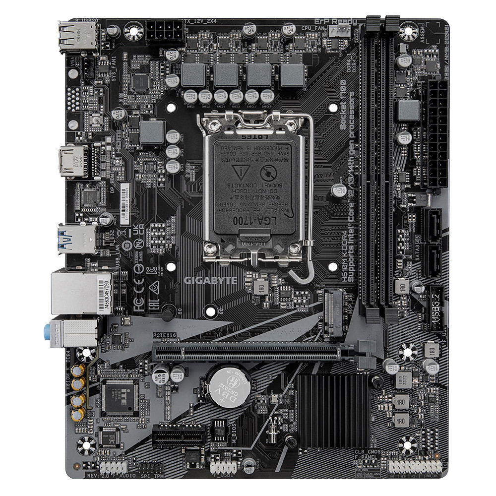 Материнская плата Gigabyte H610M K DDR4 rev. 2.0 Micro-ATX, LGA 1700 - миниатюра 6