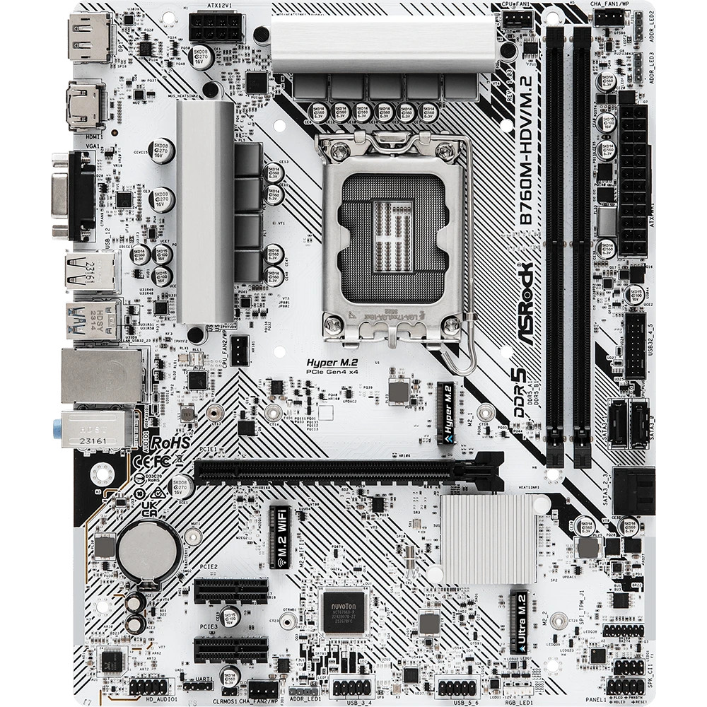 Материнская плата ASRock B760M-HDV/M.2 DDR5 Micro-ATX, LGA 1700 - миниатюра 6