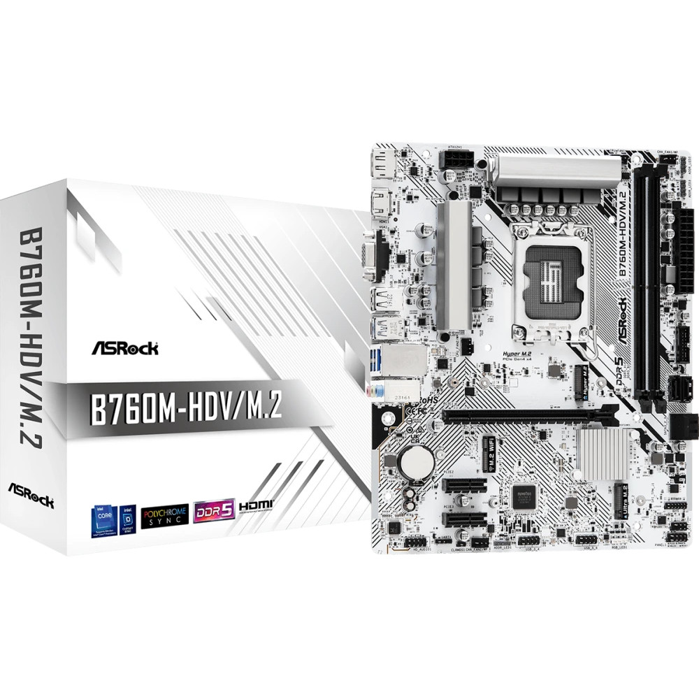 Материнская плата ASRock B760M-HDV/M.2 DDR5 Micro-ATX, LGA 1700 - миниатюра 10