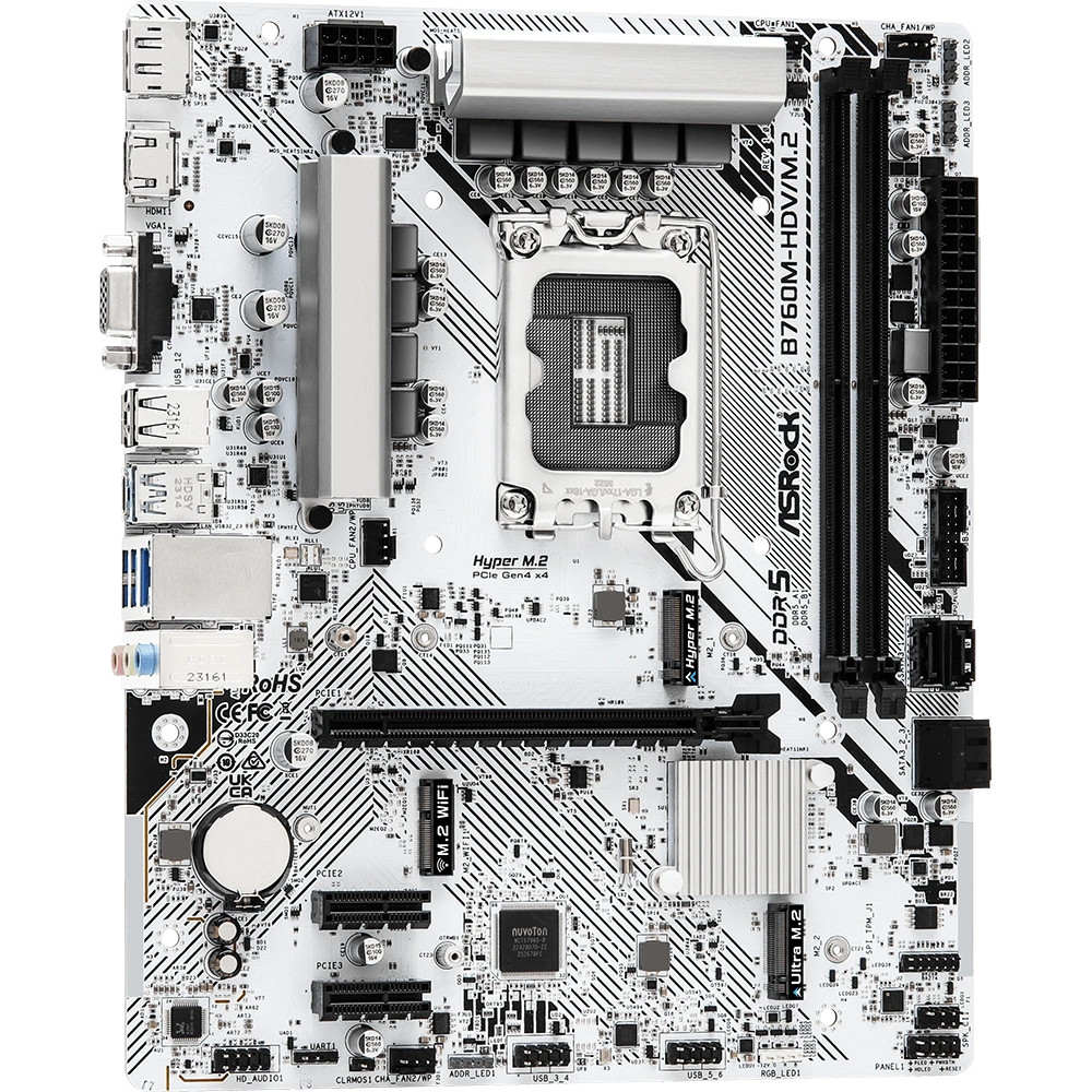 Материнская плата ASRock B760M-HDV/M.2 DDR5 Micro-ATX, LGA 1700 - миниатюра 8