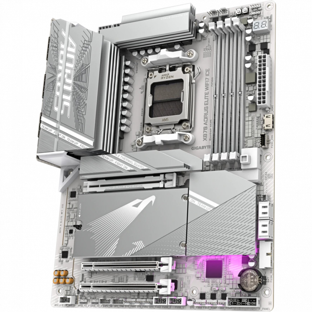 Материнская плата Gigabyte X870 AORUS ELITE WIFI7 ICE rev. 1.1 ATX, AMD AM5 - миниатюра 8