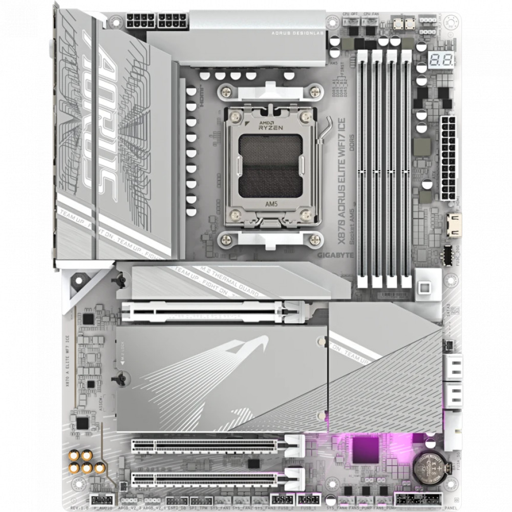 Материнская плата Gigabyte X870 AORUS ELITE WIFI7 ICE rev. 1.1 ATX, AMD AM5 - миниатюра 6