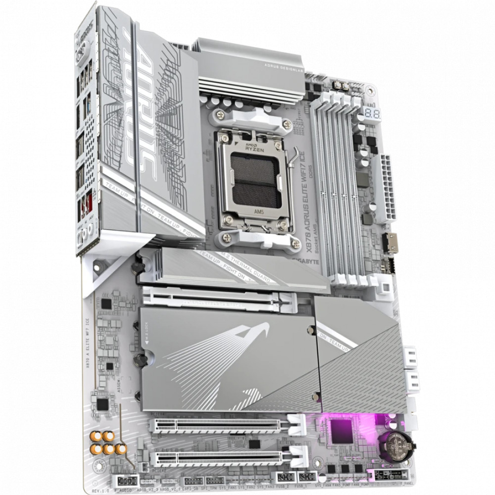 Материнская плата Gigabyte X870 AORUS ELITE WIFI7 ICE rev. 1.1 ATX, AMD AM5 - миниатюра 7