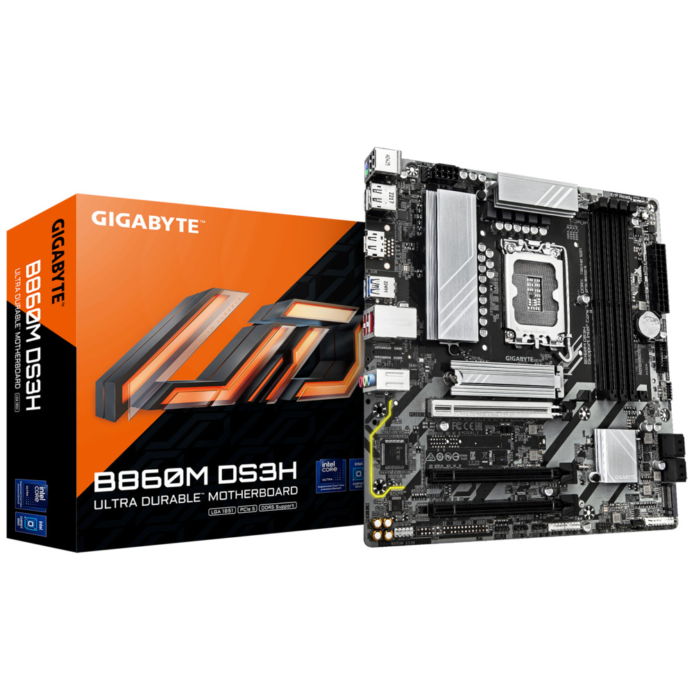 Материнская плата Gigabyte B860M DS3H rev. 1.0 Micro-ATX, LGA 1851 - миниатюра 8