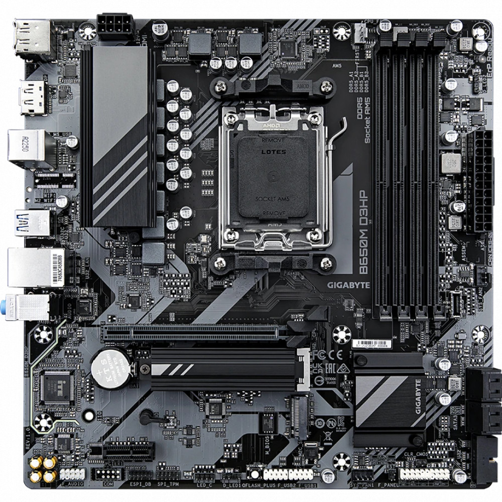 Материнская плата Gigabyte B650M D3HP rev. 1.0 DDR5 Micro-ATX, AMD AM5 - миниатюра 6
