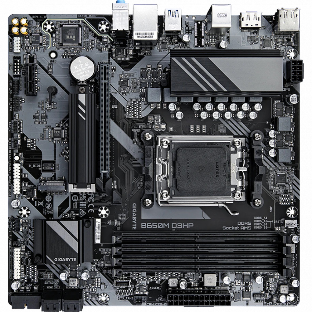 Материнская плата Gigabyte B650M D3HP rev. 1.0 DDR5 Micro-ATX, AMD AM5 - миниатюра 10