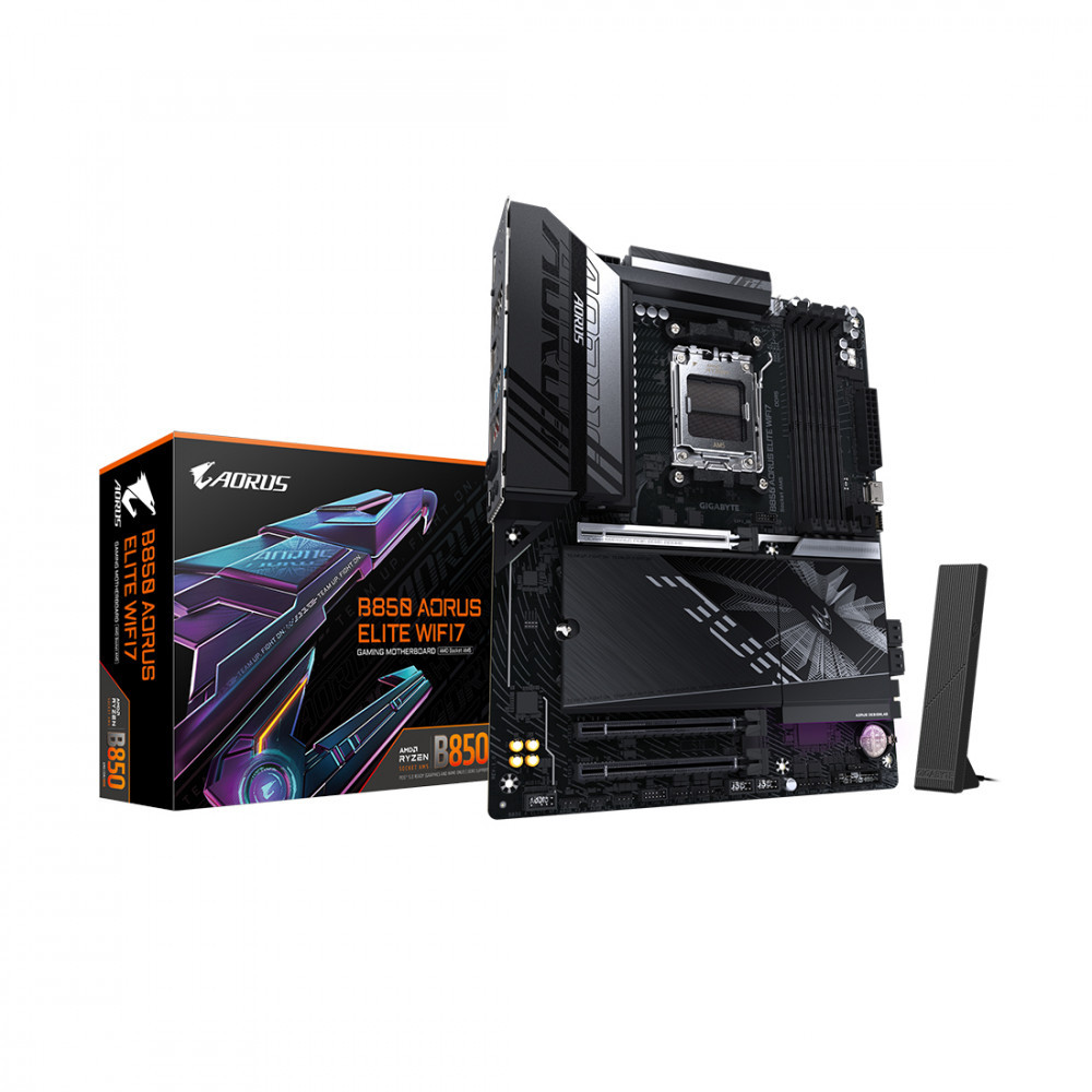 Материнская плата Gigabyte B850 AORUS ELITE WF7 B850 Aorus Elite WiFi7 rev. 1.1 ATX, AMD AM5 - миниатюра 4