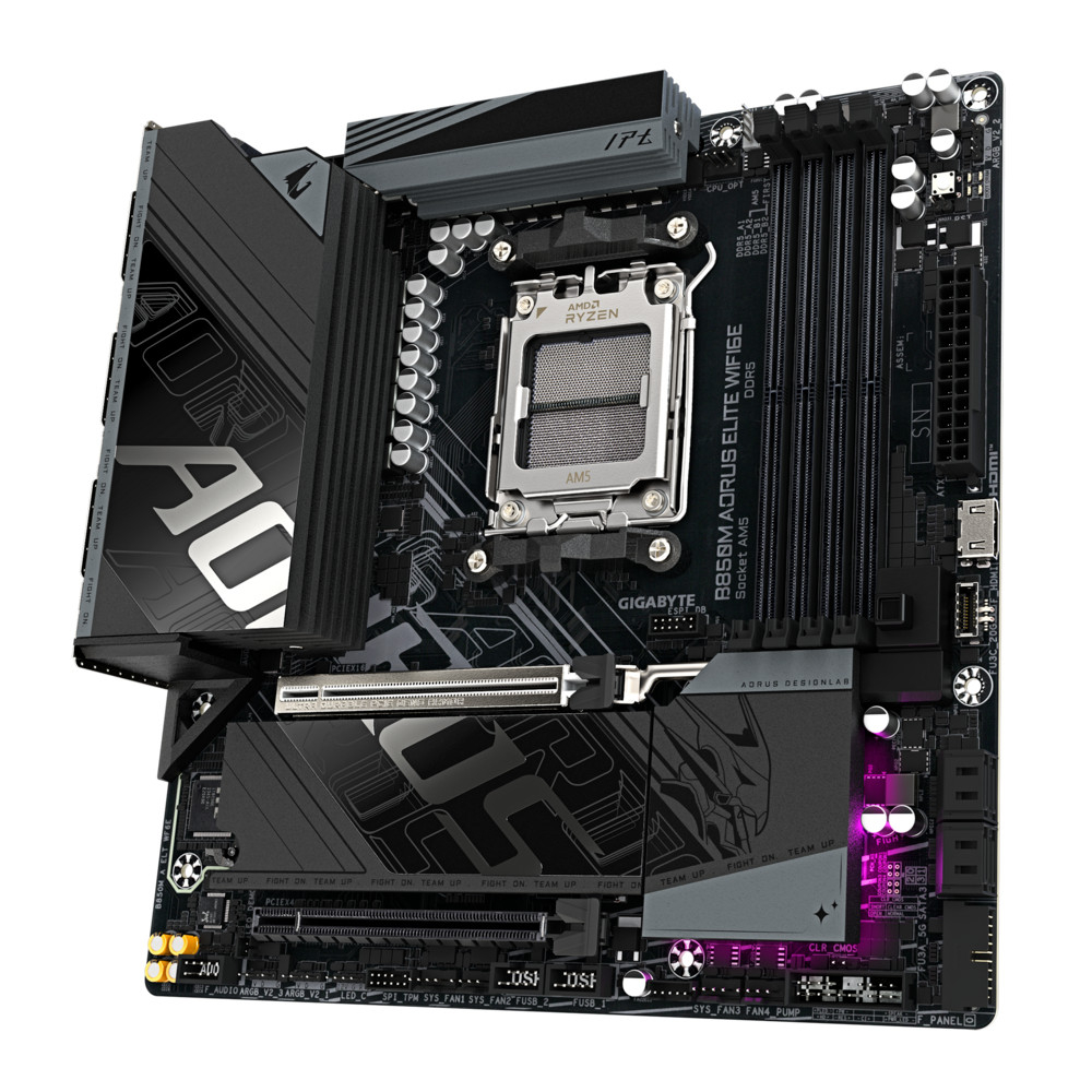 Материнская плата Gigabyte B850M Aorus Elite WIFI6E B850M Aorus Elite WIFI6E rev. 1.1 Micro-ATX, AMD AM5 - миниатюра 7